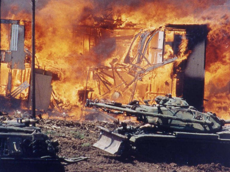  it is a photograph from Waco (Mount Carmel Ranch, where the Branch Davidians, a group of Seventh-day Adventists, lived peacefully)