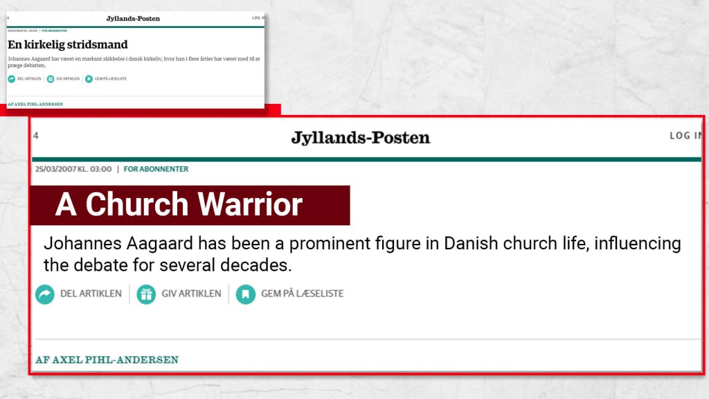 Screenshot from the jyllands-posten.dk website