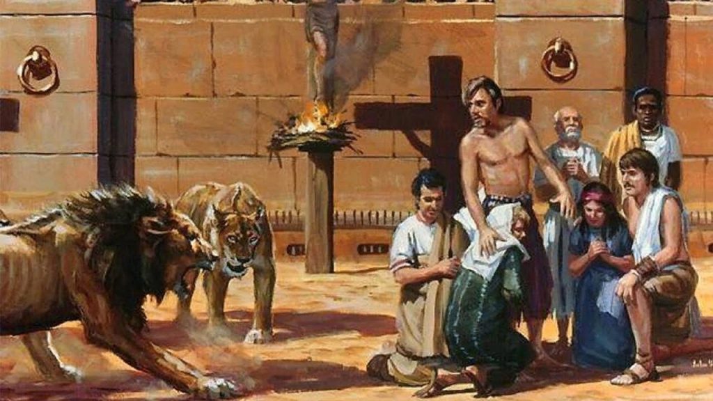 The painting "Christian Martyrs in the Colosseum"