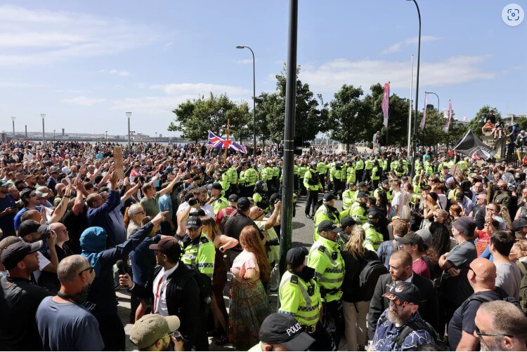 Protests in the UK following the Southport tragedy