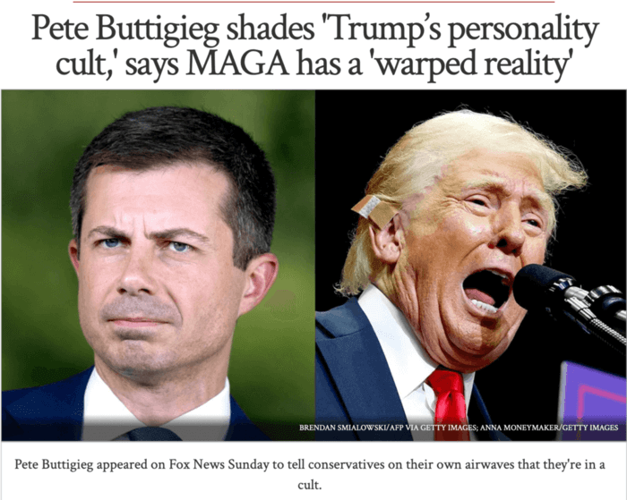 Pete Buttigieg promotes the anti-cult narrative, July 29, 2024 