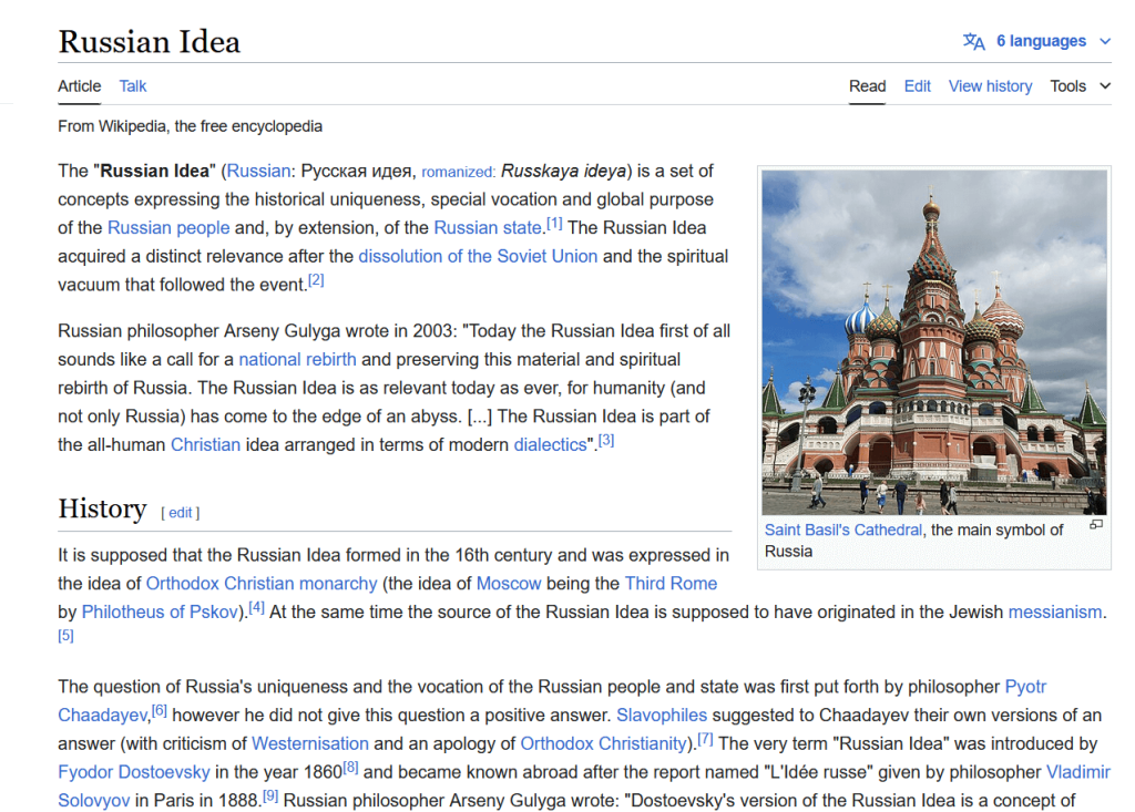 Russian Idea