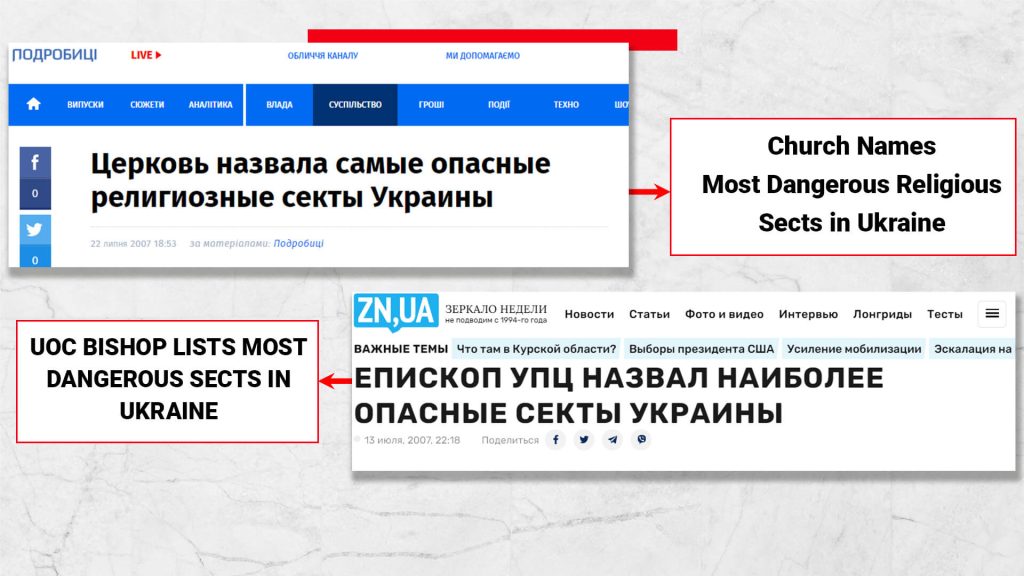 Screenshot from the website “PODROBNOSTI”. Screenshot from the website “ZN.UA”
