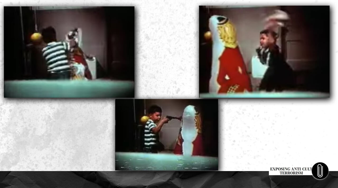 Footage from the Bobo doll experiment