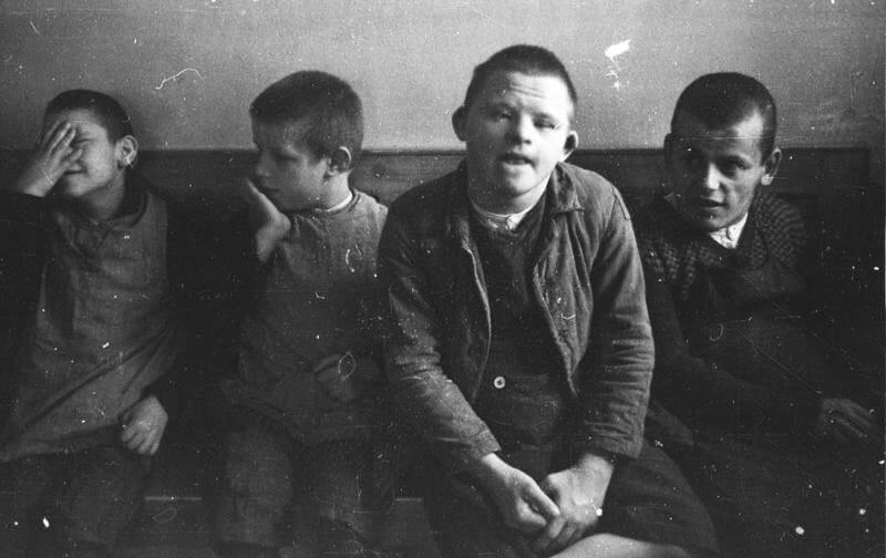 Children Sentenced to Euthanasia in the Schonbrunn Psychiatric Clinic (Photo taken by SS photographer Friedrich Bauer)