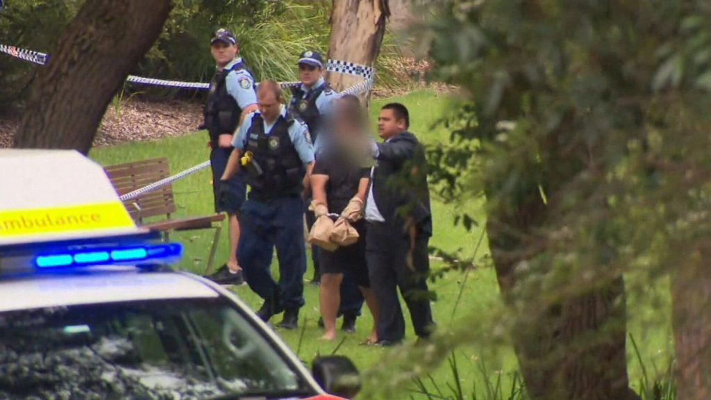 Police take the teenager who stabbed to death a scientologist Chih-Jen (Aaron) Yeh, on January 3, 2019 in Chatswood into custody 