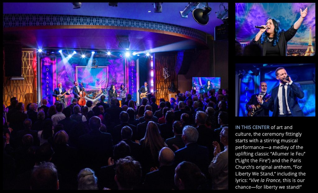 Opening ceremony of the Church of Scientology in Paris. Screenshot from the scientology.org