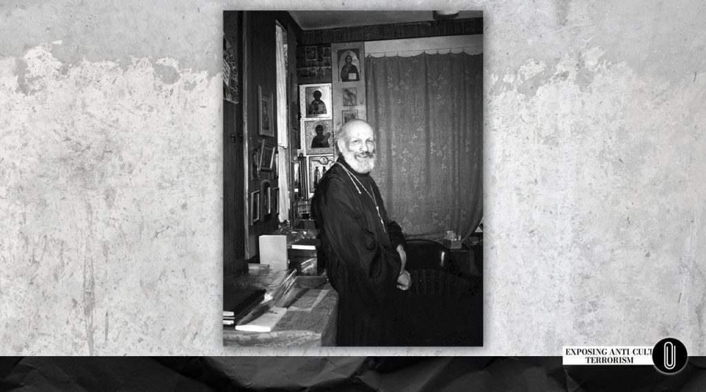 Archpriest Gleb Kaleda in his home church. 1991 (photo source: https://храм-ирины.рф)