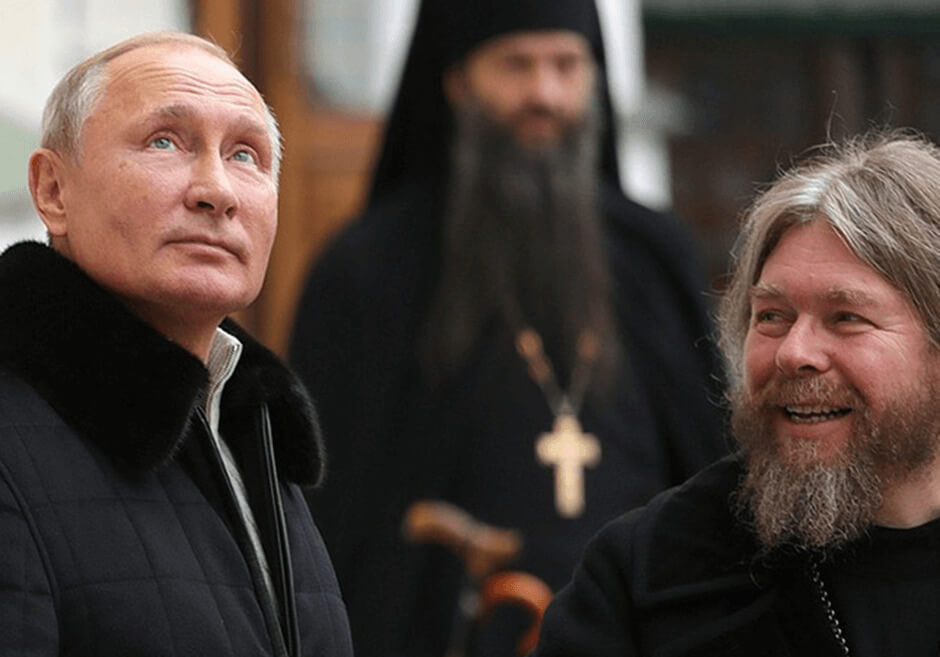 Vladimir Putin and bishop Tikhon Shevkunov