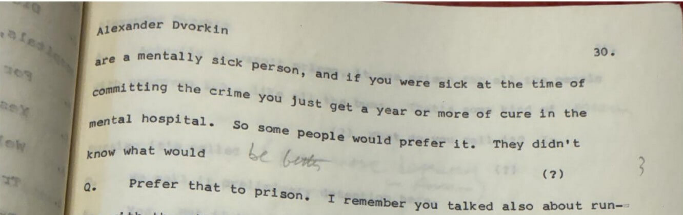 Alexander Dvorkin’s 1979 interview for the project “Recent Soviet Immigrants in America,” pp. 29-30 