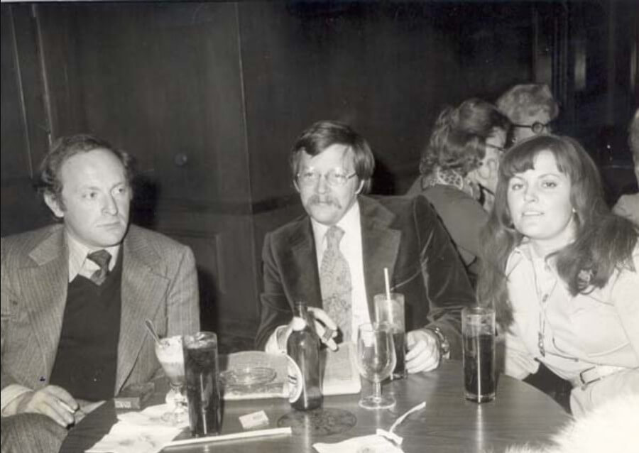 Photo: Joseph Brodsky with Carl and Ellendea Proffer. 