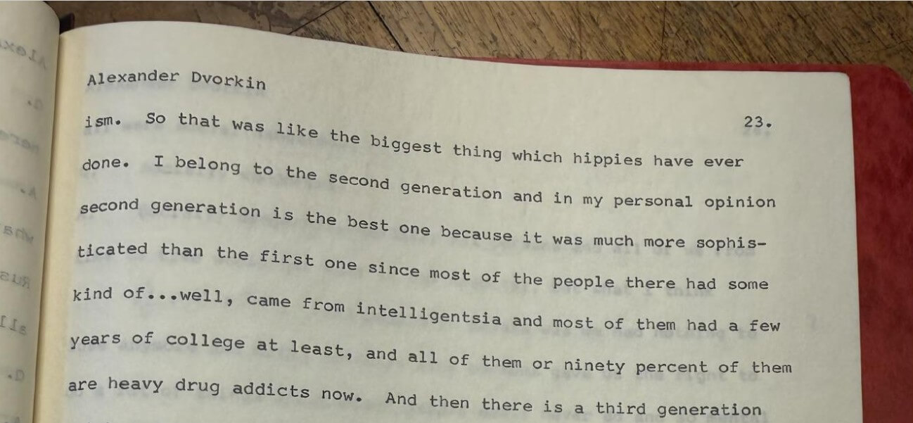 Alexander Dvorkin’s 1979 interview for the project “Recent Soviet Immigrants in America,” p. 23 