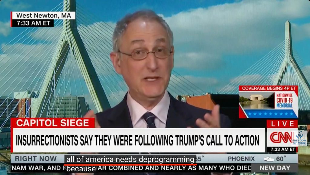 Steven Hassan: screenshot from CNN interview