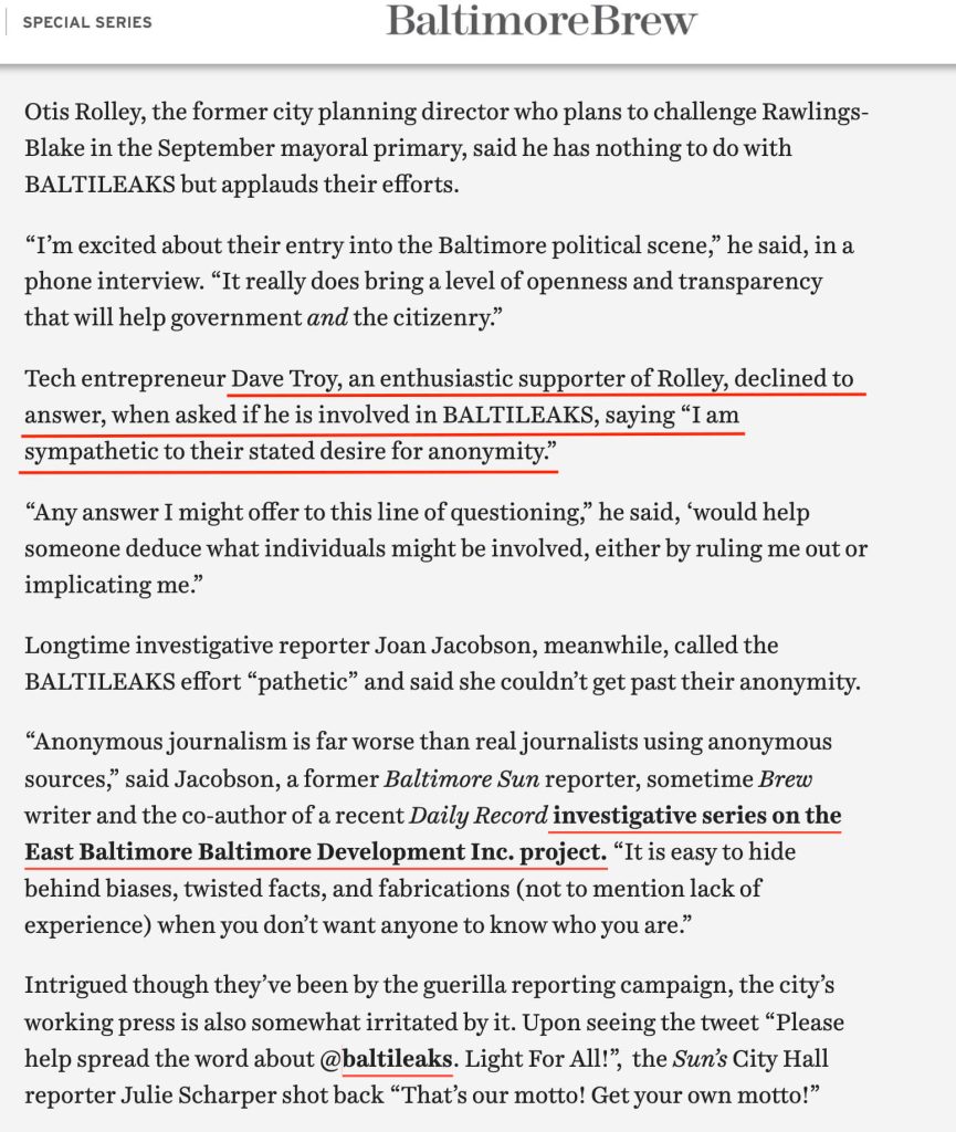 Dave Troy supports the project, but doesn’t confirm or deny his involvement  