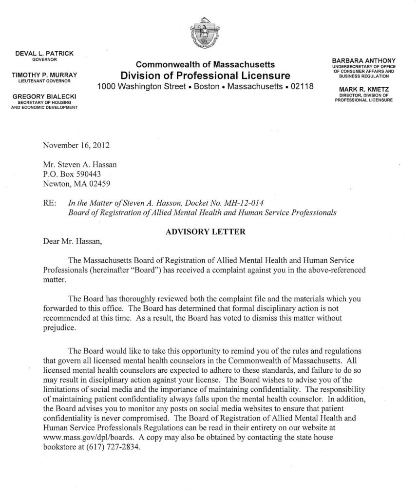 Document on the case dismissal without prejudice 