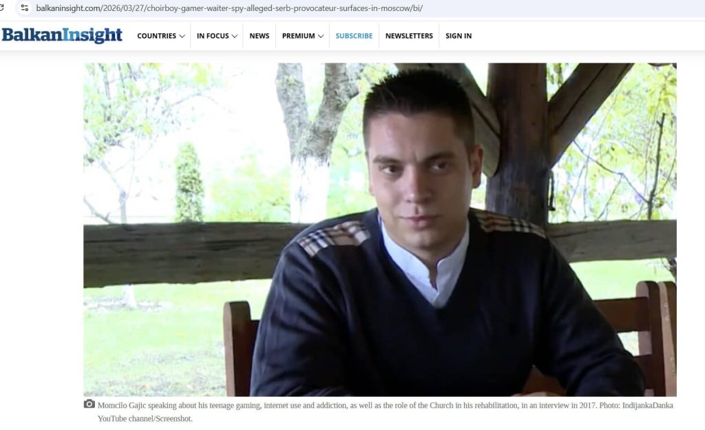 Screenshot from Balkan Insight