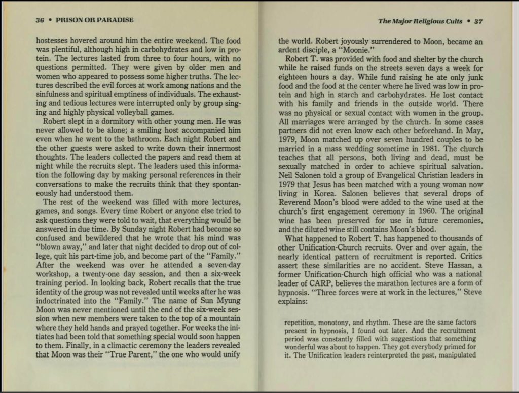 Screenshot of “Prison or Paradise: The New Religious Cults” by James Rudin and Marcia Rudin