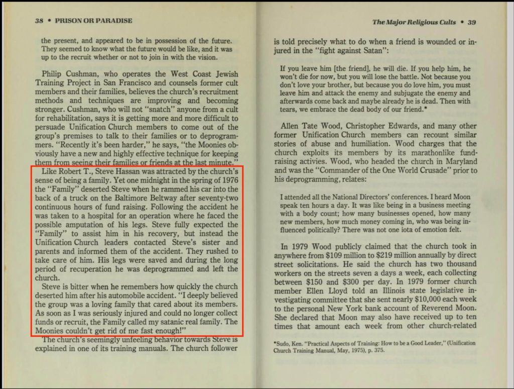 Screenshot of “Prison or Paradise: The New Religious Cults” by James Rudin and Marcia Rudin 