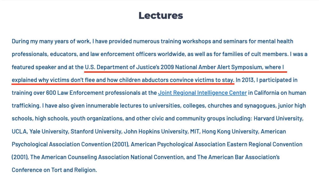 Screenshot from Steven Hassan’s website 
