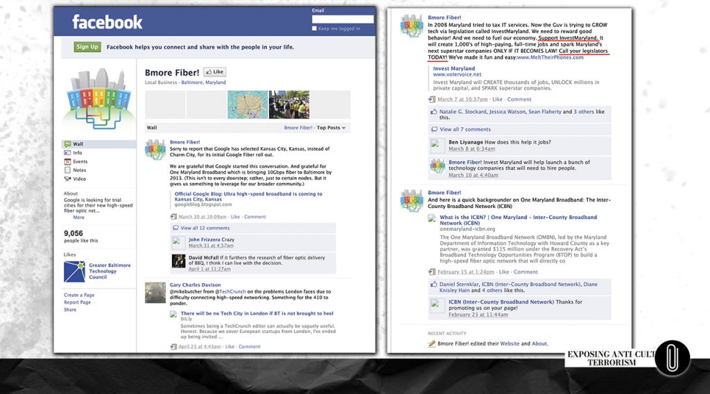 Screenshot from Bmore Fiber page on Facebook 
